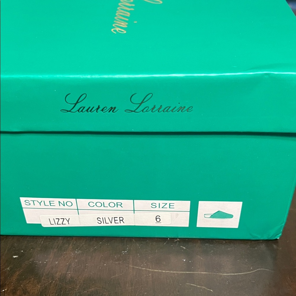 Lauren Lorraine Green Shoe Box with Silver Label